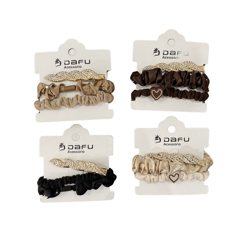 DF416RB2508 - Kit Presilhas para Cabelo - Buchinhas + Passador