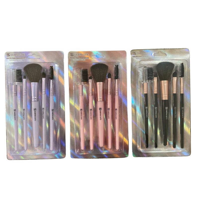 SP166 - Kit com 5 Pincéis de Maquiagem Sabrina Sato