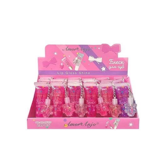 AMMF005 - Lip Gloss com Chaveiro Shine Amor e Anjo