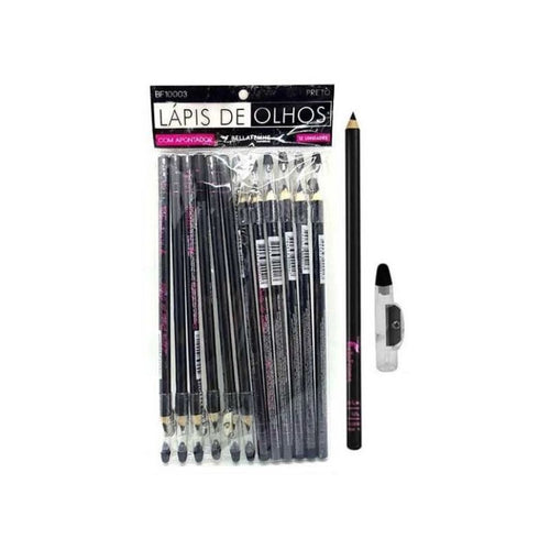 BF10003 - Lápis Preto de Olhos com Apontador Bella Femme