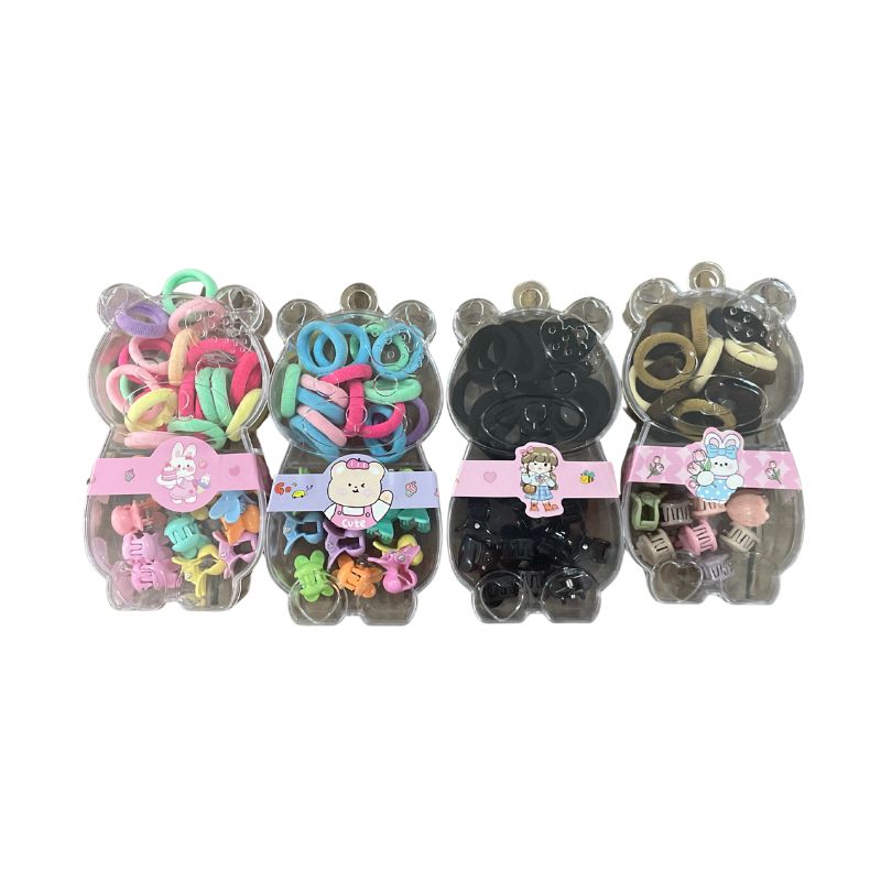 DF400RB4502 - Pote com Presilhas de Cabelo Infantil