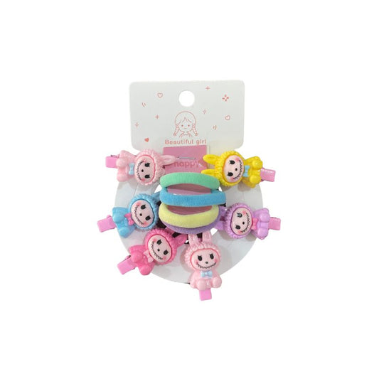DF418PR59 - Kit Presilhas de Cabelo Infantil Labubu