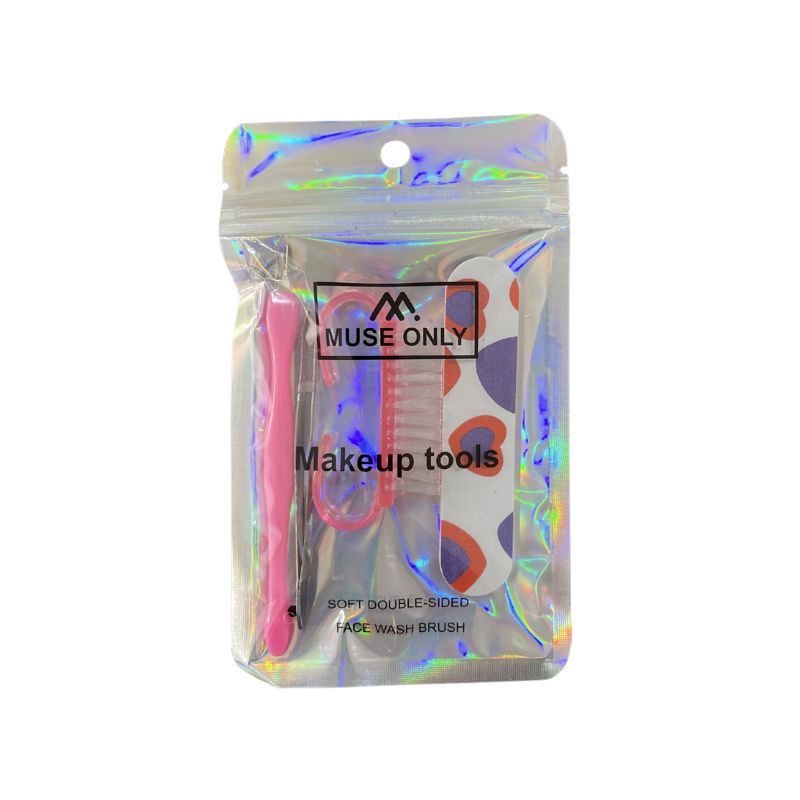 FP180 - Kit Manicure Muse Only - Lixa + Escova + Pinça + Removedor de Cutícula