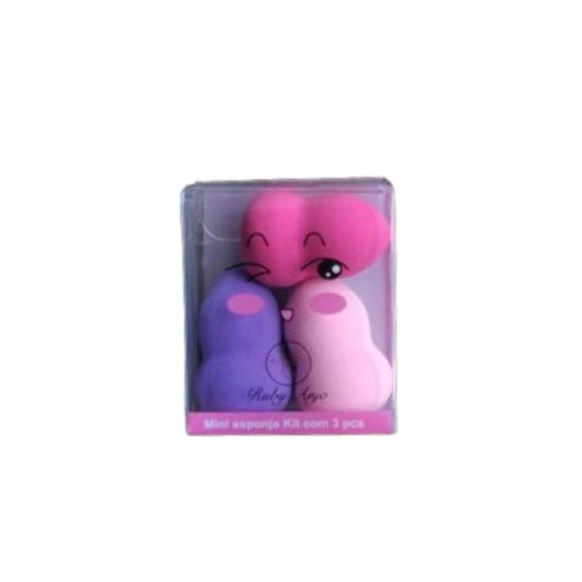 RA034 - Kit Esponjas de Maquiagem Ruby Anjo